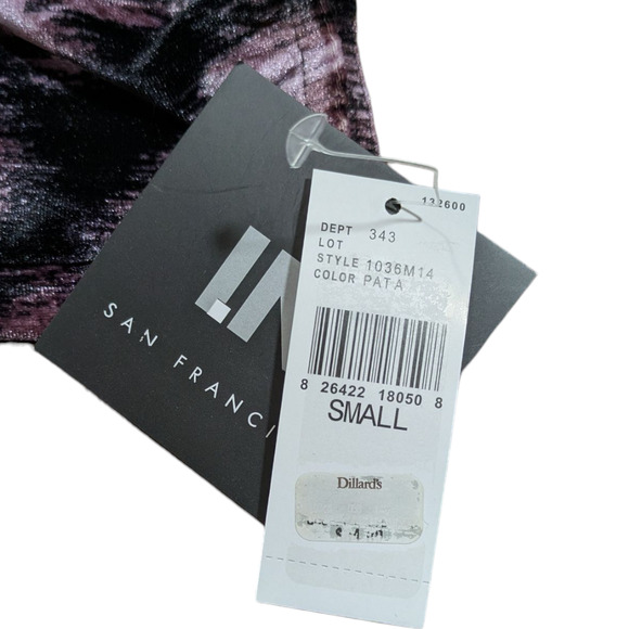 I.N. San Francisco - Soft Velour Women's Top-Multi Brown/Black/Mauve -Size Small - Picture 6 of 8